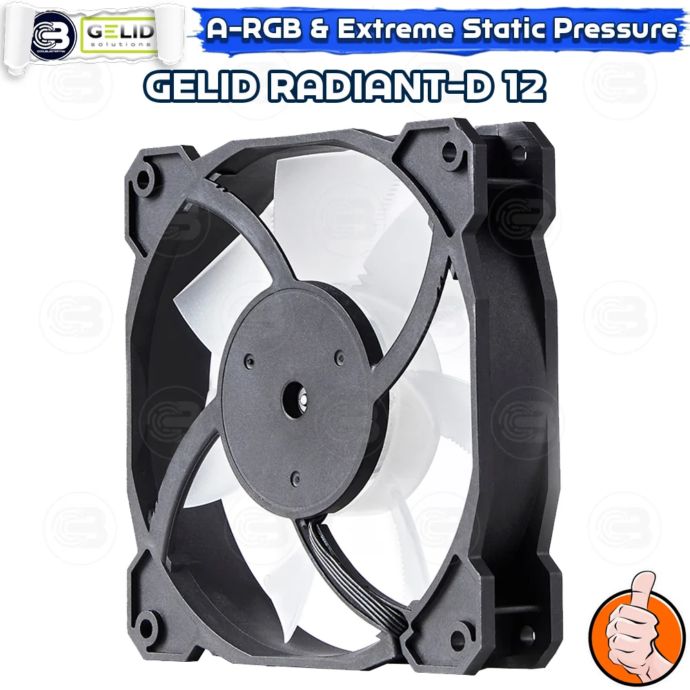 [CoolBlasterThai] GELID RADIANT-D 12CM (120mm) Extreme Performance A-RGB Fan Case