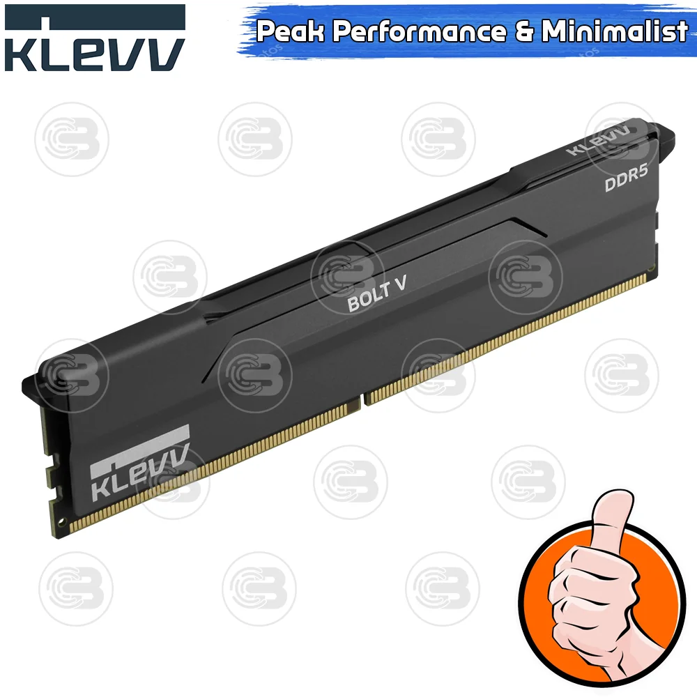 [CoolBlasterThai] KLEVV BOLT V Charcoal Grey 32GB (16GBx2) DDR5-6000 CL28-36-36 (LT-Warranty)