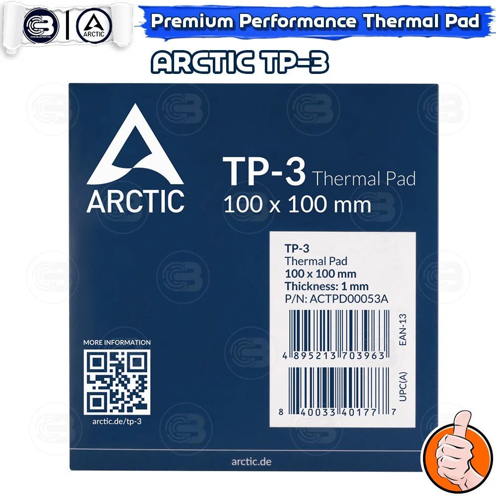[CoolBlasterThai] ARCTIC TP-3 Premium Performance Thermal Pad 100x100x1.0 mm. (ซิลิโคนนำความร้อน)