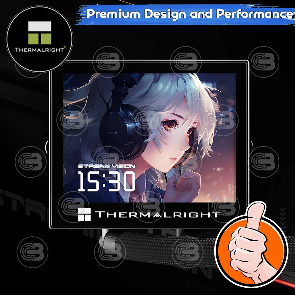[CoolBlasterThai] Thermalright Stream Vision 360 BLACK 3.5-Inch Screen AIO Liquid CPU Cooler (AM5/LGA1851 Ready) ประกัน 5 ปี