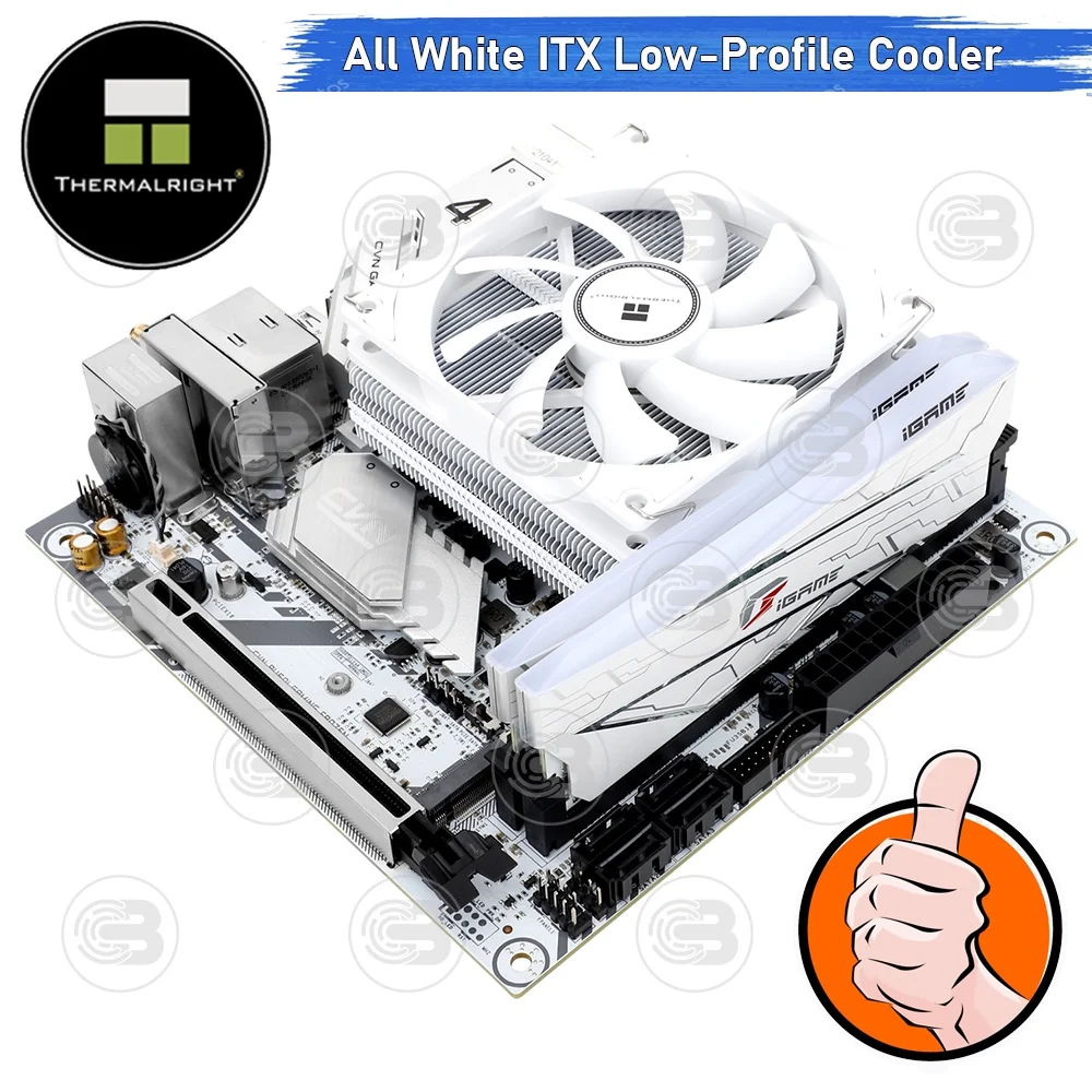 [CoolBlasterThai] Thermalright AXP90 X47 White Low-Profile CPU Cooler with 4 Heatpipes ประกัน 6 ปี (AM5/LGA1851 Ready)