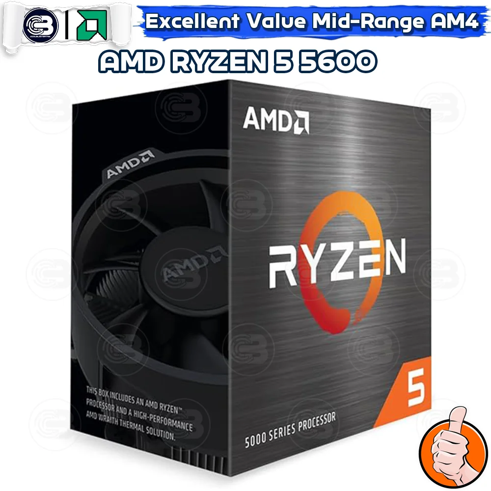 [CoolBlasterThai] CPU AMD RYZEN 5 5600 6 CORE/12 THREAD (SOCKET AM4)