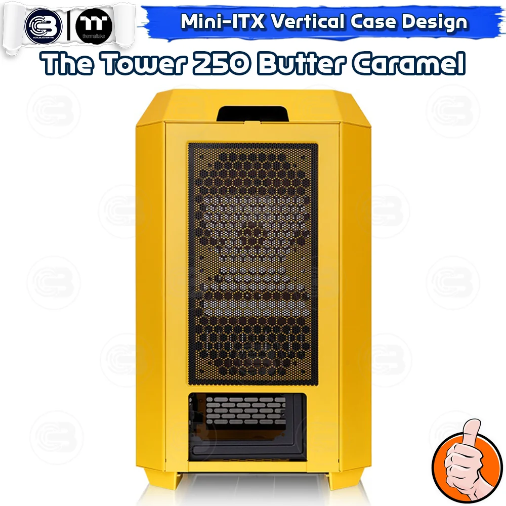 [CoolBlasterThai] THERMALTAKE The Tower 250 Butter Caramel mini-ITX case High-Airflow ประกัน 1 ปี