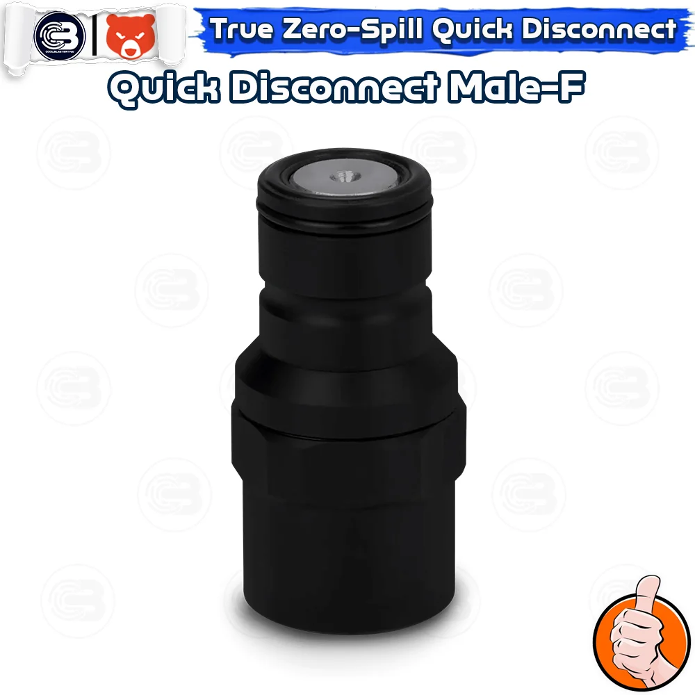 [CoolBlasterThai] THERMAL GRIZZLY DELTAMATE QUICK DISCONNECT MALE-F Black Machined Brass