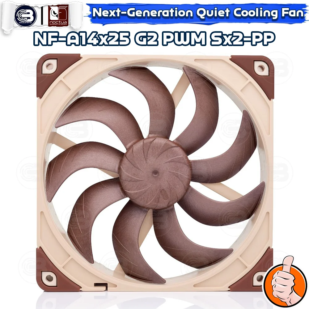 [CoolBlasterThai] NOCTUA NF-A14x25 G2 PWM Sx2-PP PC Fan Case (size 140 mm.) ประกัน 6 ปี