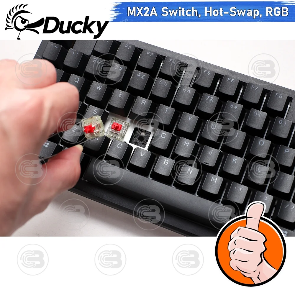 [CoolBlasterThai] Ducky ZERO 6108 Tri-Mode Connectivity RED MX2A Switch 100% TH/EN (คีย์บอร์ด)