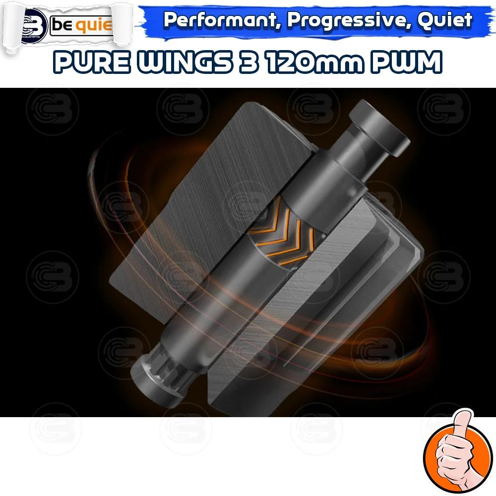 [CoolBlasterThai] Be Quiet Pure Wings 3 120 PWM high-speed PC Fan Case (BL106) ประกัน 3 ปี