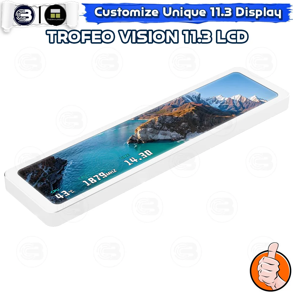 [CoolBlasterThai] Thermalright Trofeo Vision 11.3 IPS LCD 1920×400 WHITE ประกัน 1 ปี (จอแสดงผล)