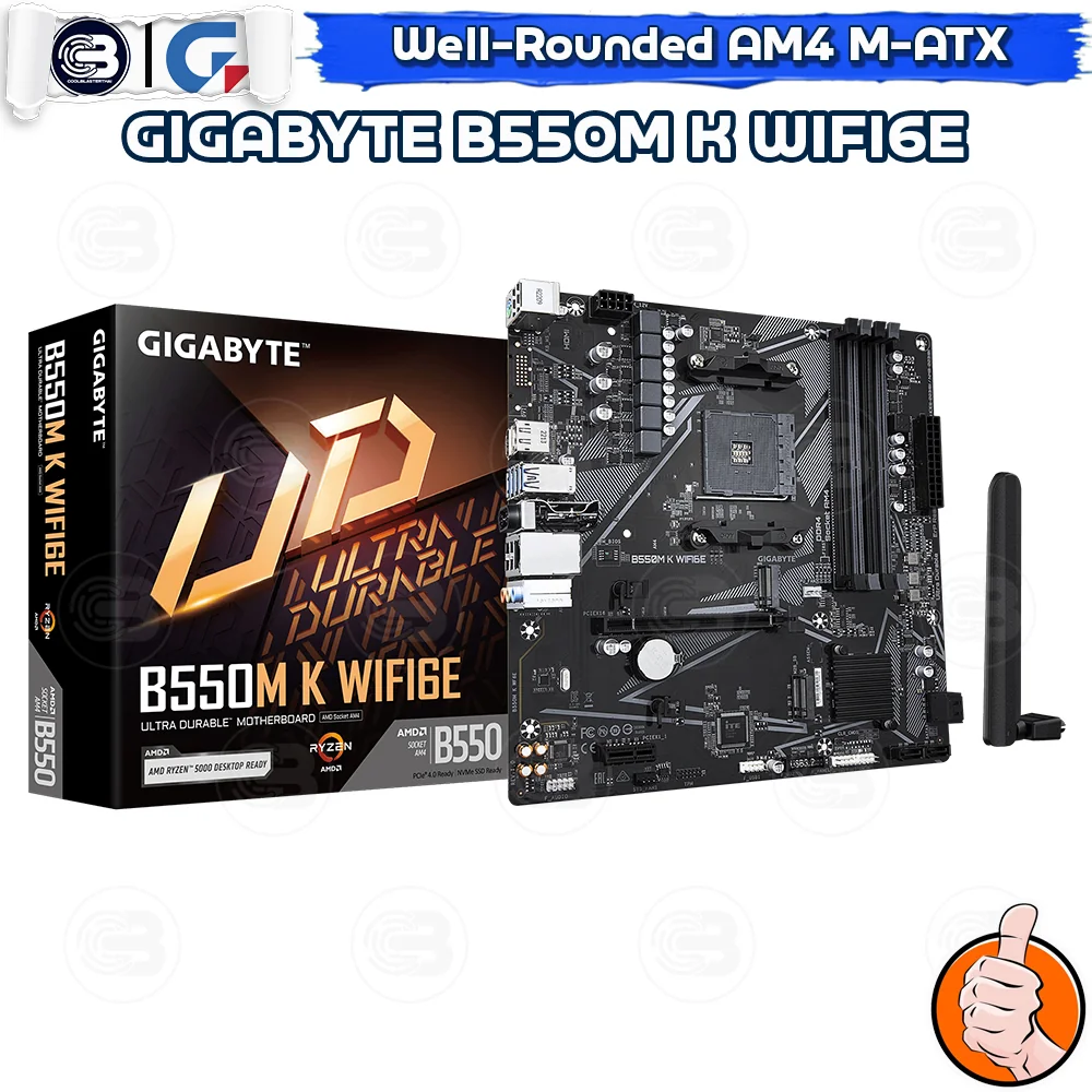 [CoolBlasterThai] GIGABYTE MAINBOARD B550M K WIFI6E DDR4 AM4 MICRO-ATX ประกัน 3 ปี