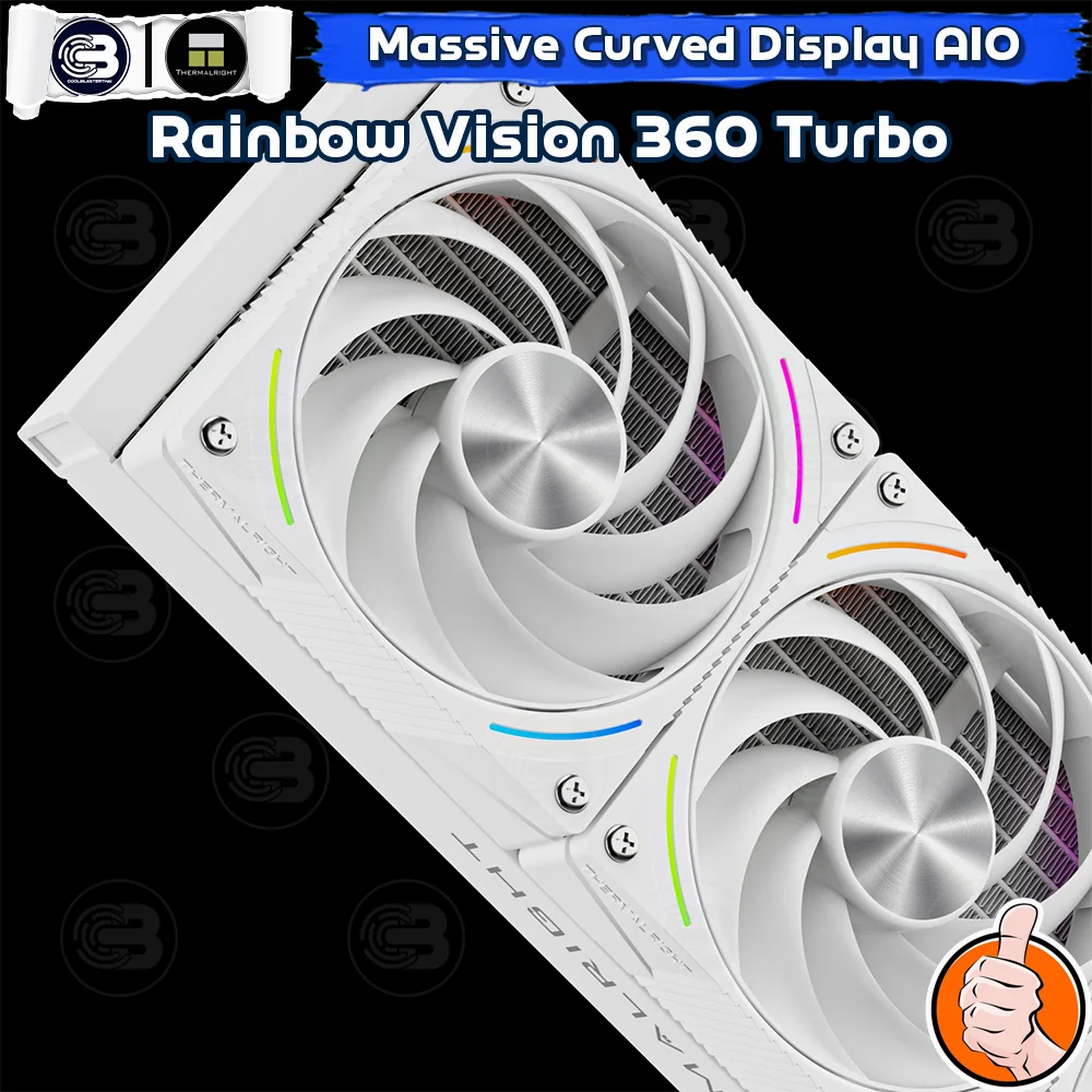 [CoolBlasterThai] Thermalright Rainbow Vision 360 Turbo ARGB WHITE AIO Liquid CPU Cooler (AM5/LGA1851 Ready) ประกัน 6 ปี (ชุดระบายความร้อน)