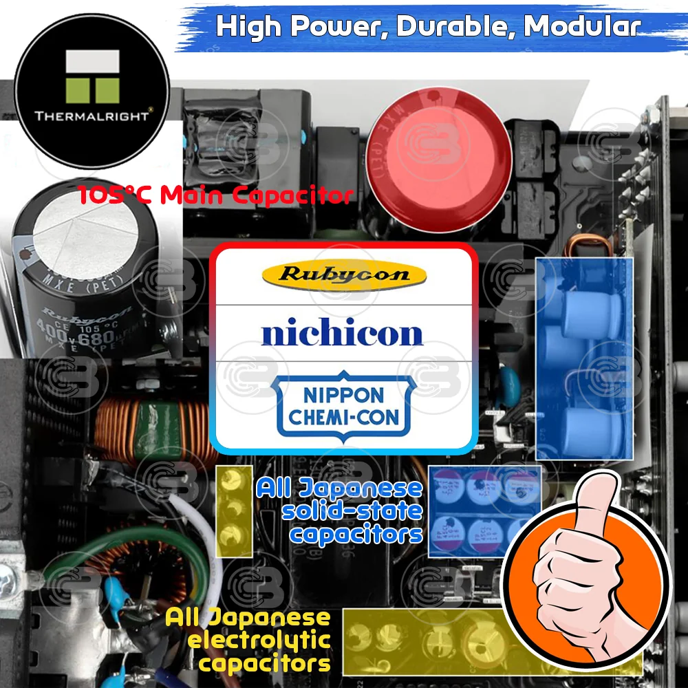 [CoolBlasterThai] Thermalright Power Supply 1000W 80 Plus Gold Full Modular (AG-1000-W) ประกัน 10 ปี