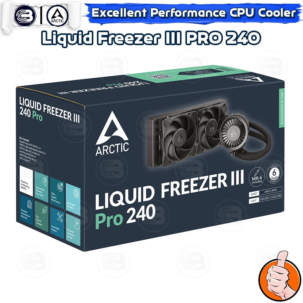 [CoolBlasterThai] ARCTIC LIQUID FREEZER III Pro 240 Black (All-In-One CPU Water Cooler) (LGA1851/1700/AM5/AM4)
