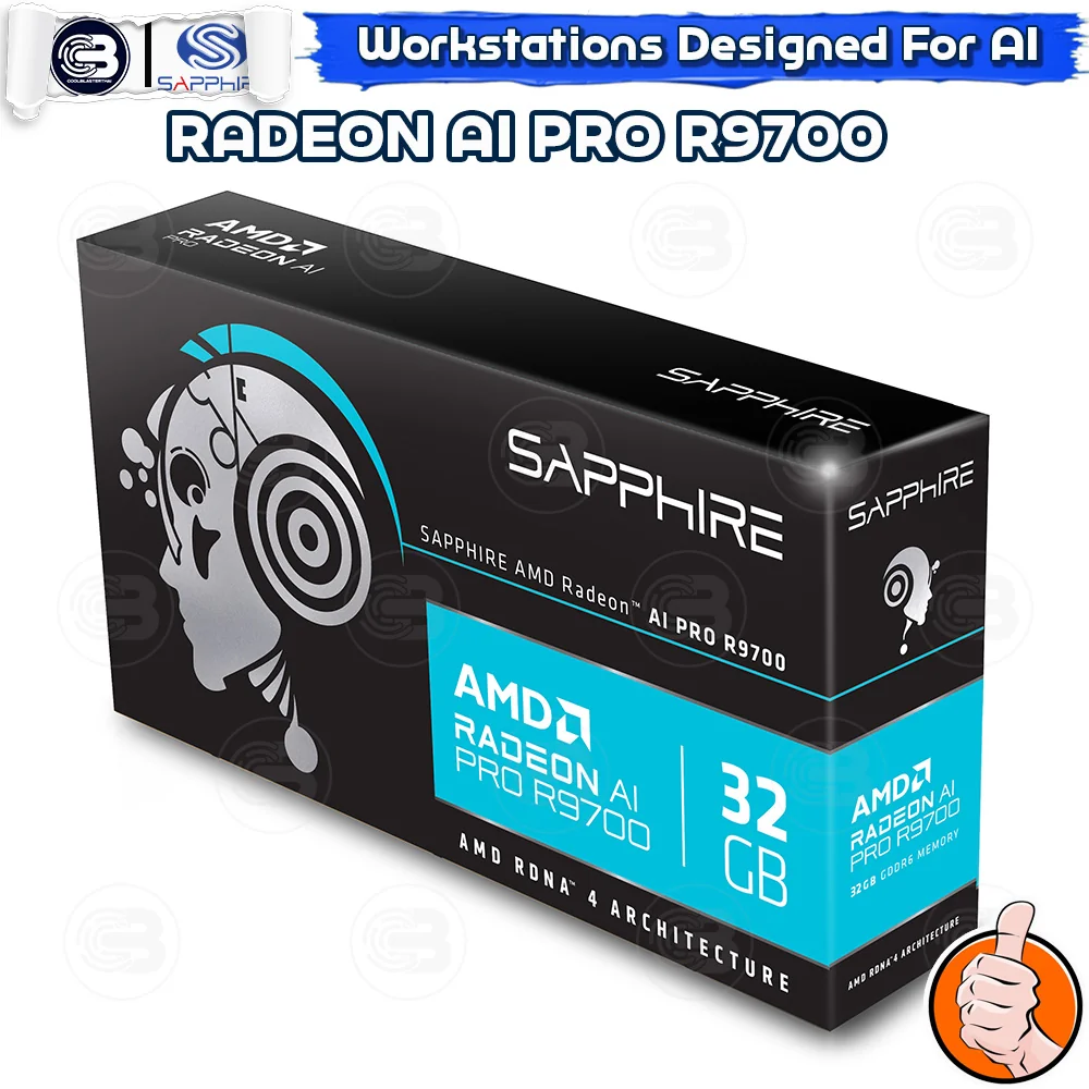 [CoolBlasterThai] SAPPHIRE AMD RADEON AI PRO R9700 32GB GDDR6 (3Y-ARC)
