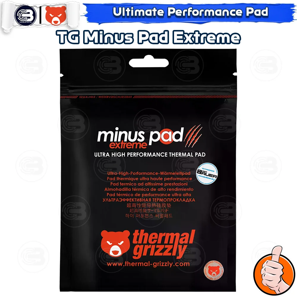 [CoolBlasterThai] THERMAL GRIZZLY MINUS PAD Extreme Thermal Pad 120x20 /2.0 mm./22 W/mK