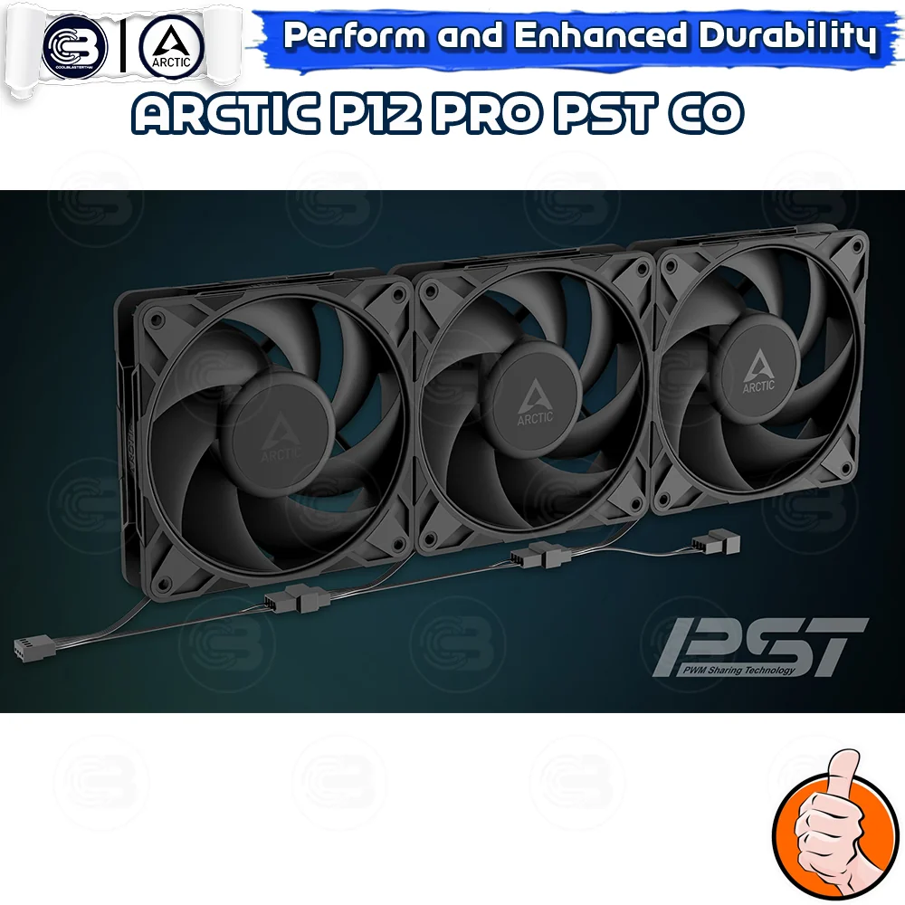 [CoolBlasterThai] ARCTIC P12 PRO PST CO Black (size 120 mm.) PC Fan Case ประกัน 6 ปี