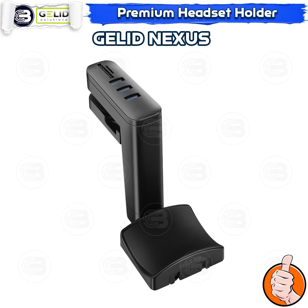 [CoolBlasterThai] GELID NEXUS PC Headset Holder With USB Hub and TF/SD