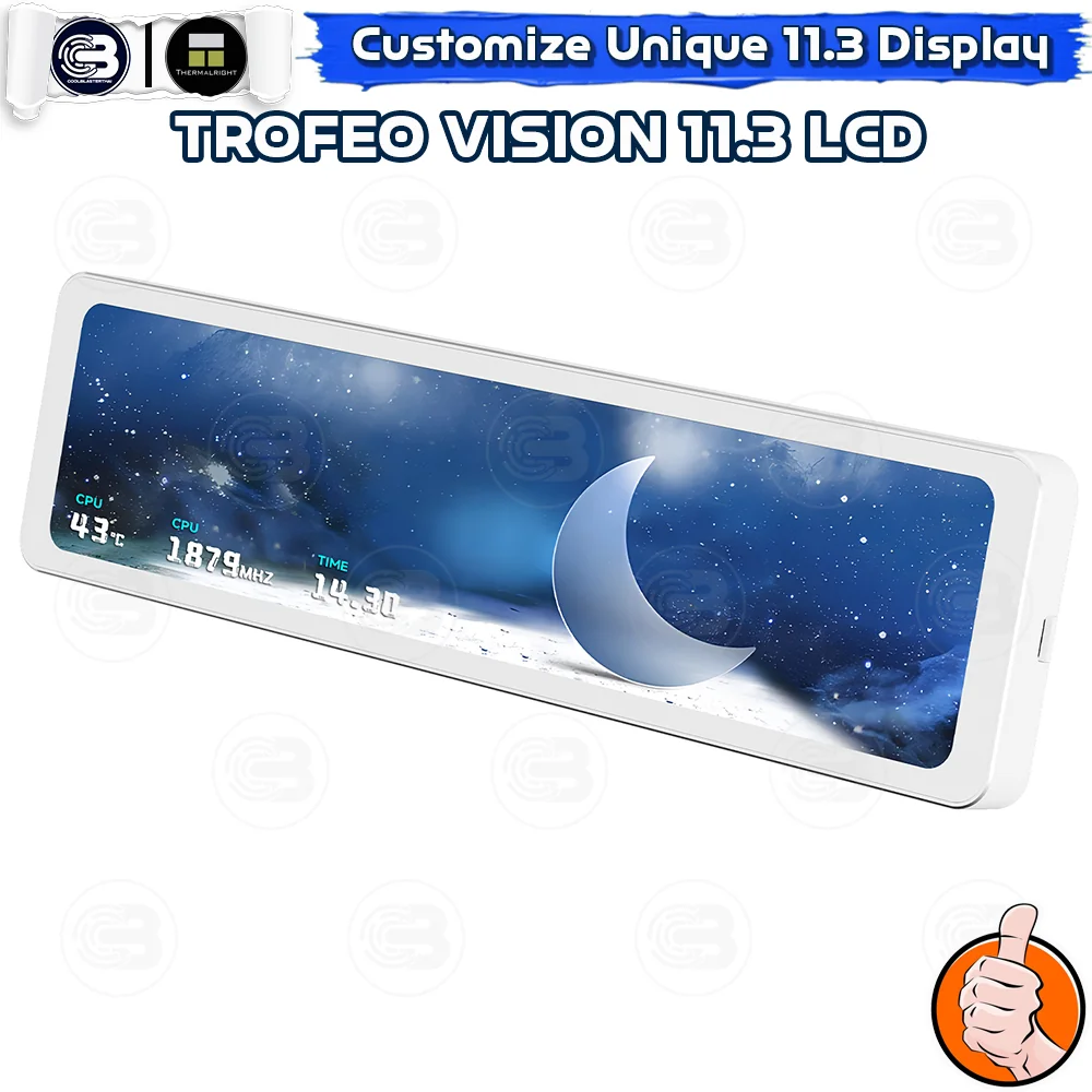 [CoolBlasterThai] Thermalright Trofeo Vision 11.3 IPS LCD 1920×400 WHITE ประกัน 1 ปี (จอแสดงผล)