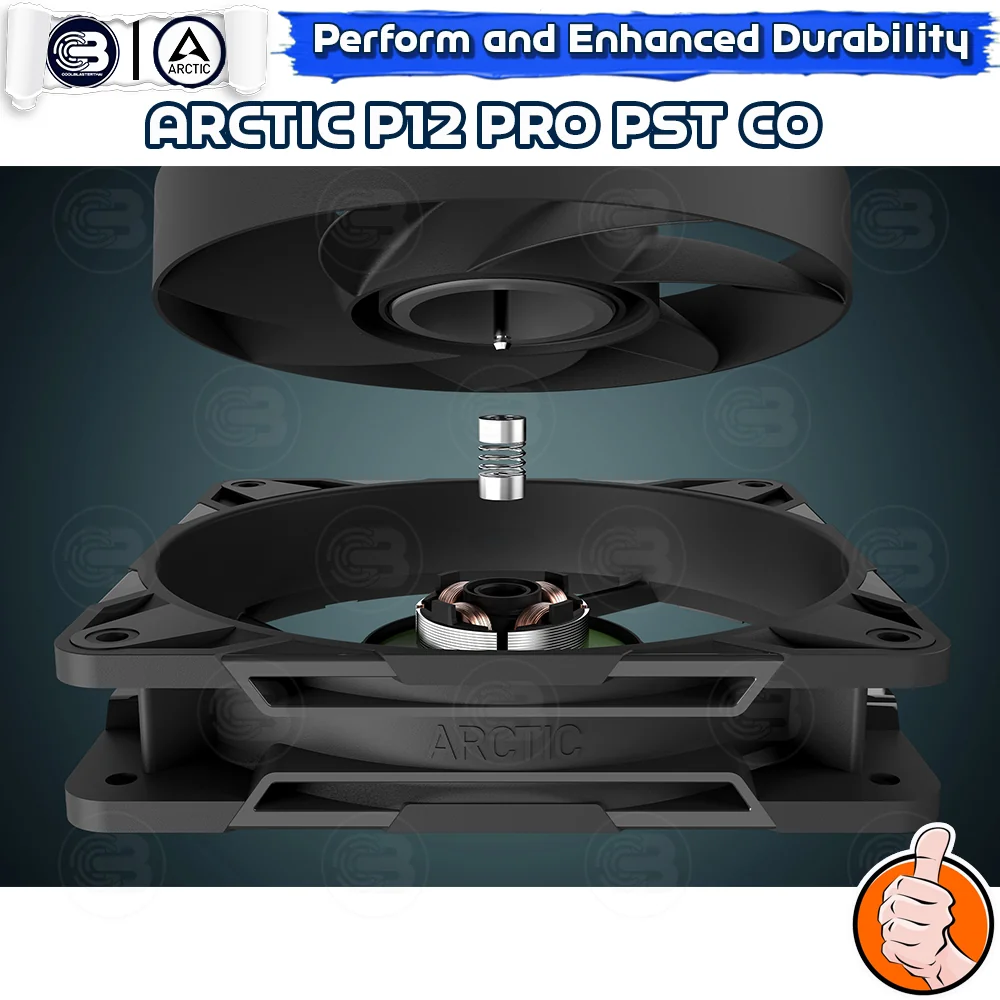 [CoolBlasterThai] ARCTIC P12 PRO PST CO Black (size 120 mm.) PC Fan Case ประกัน 6 ปี