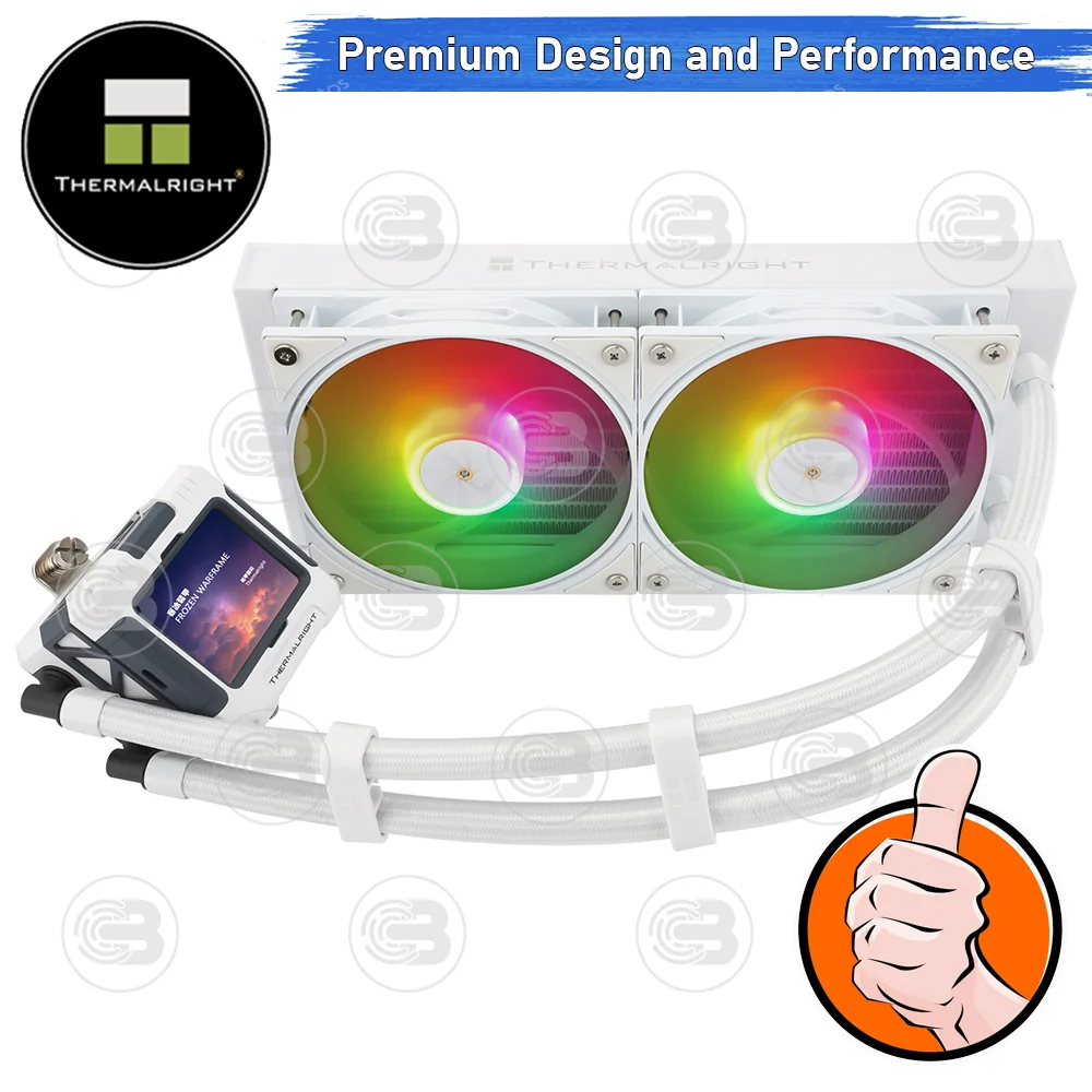 [CoolBlasterThai] Thermalright FROZEN WARFRAME 240 WHITE ARGB AIO Liquid CPU Cooler (AM5/LGA1851 Ready) ประกัน 5 ปี