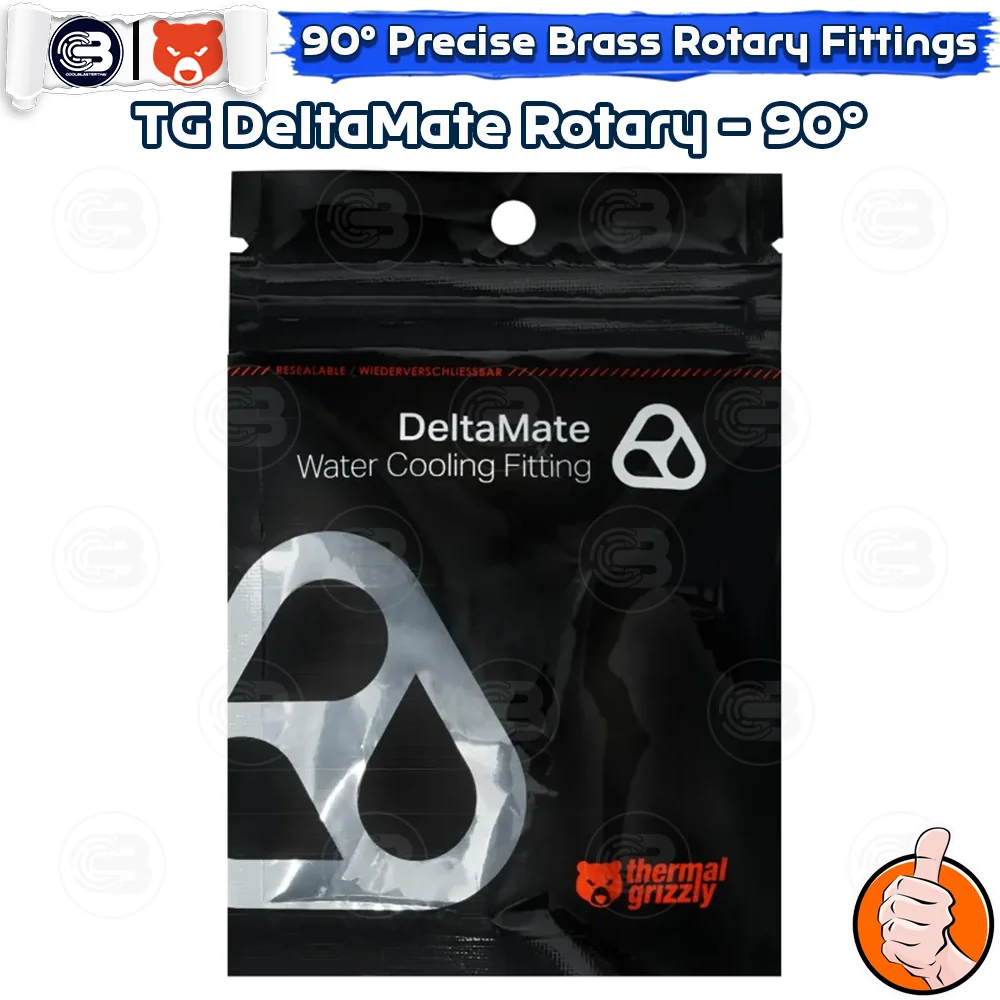 [CoolBlasterThai] THERMAL GRIZZLY DELTAMATE ROTARY 90° Fittings Black Machined Brass