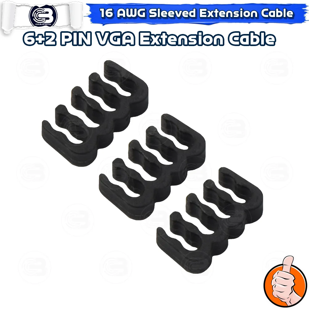 [CoolBlasterThai] 8-Pin (6+2) VGA 16 AWG SLEEVED EXTENSION CABLE BLACK