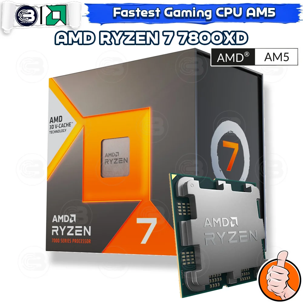 [CoolBlasterThai] CPU AMD RYZEN 7 7800X3D 8 CORE/16 THREAD (SOCKET AM5) WITHOUT COOLER