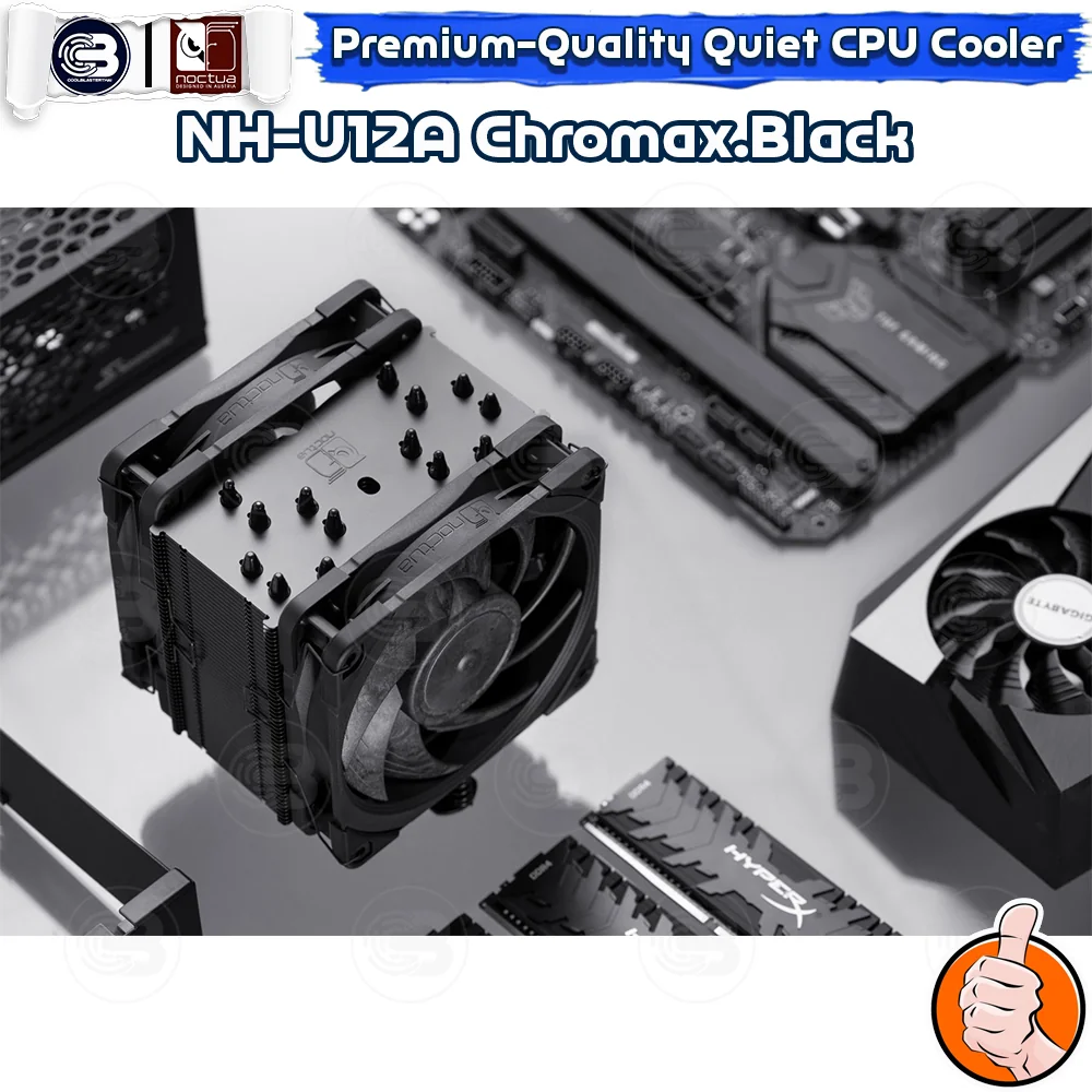 [CoolBlasterThai] NOCTUA NH-U12A CHROMAX.BLACK Heat Sink CPU Cooler (AM5/LGA1700 Ready) ประกัน 6 ปี