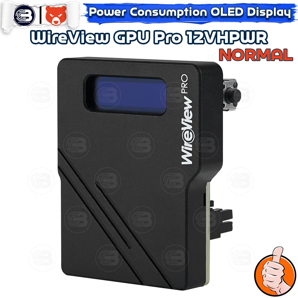 [CoolBlasterThai] THERMAL GRIZZLY WIREVIEW GPU PRO (WV-P-H1N) 12VHPWR Normal GPU Power Consumption OLED Display (จอแสดงข้อมูลการใช้พลังงาน)