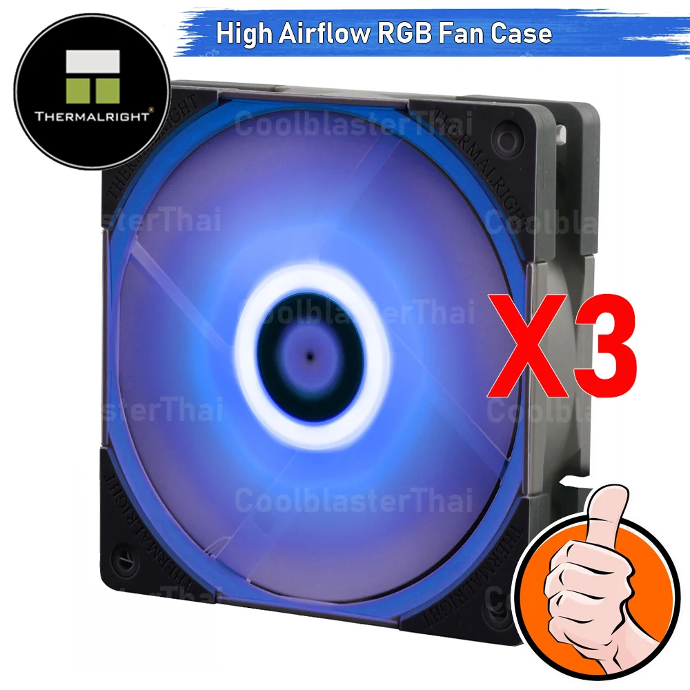 [CoolBlasterThai] Thermalright TL-R12 (3 PCS)12CM (120mm) High Performance RGB Fan Case ประกัน 3 ปี