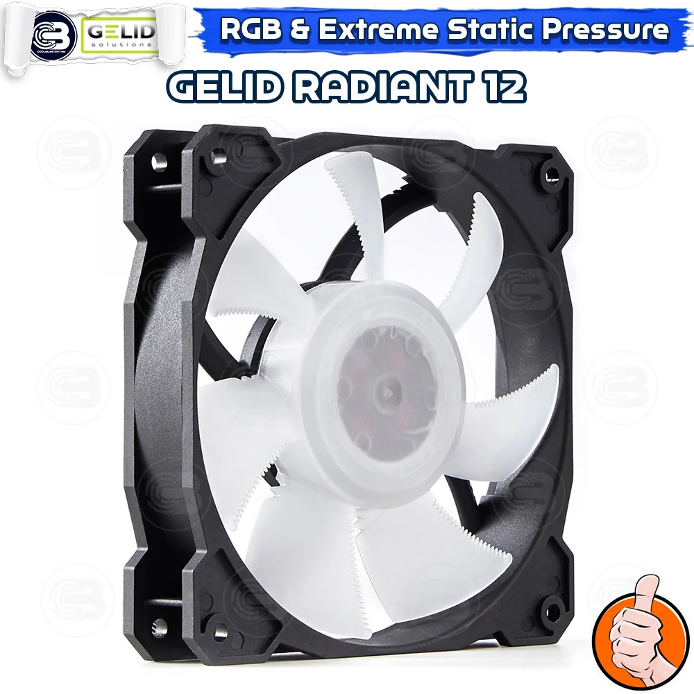 [CoolBlasterThai] GELID RADIANT 12CM (120mm) Extreme Performance RGB Fan Case