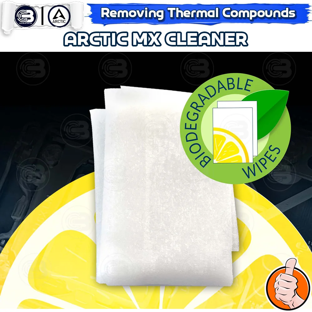 [CoolBlasterThai] ARCTIC MX-Cleaner 100% Biodegradable Cleaning Solution Box 40 PCS (แผ่นทำความสะอาด)