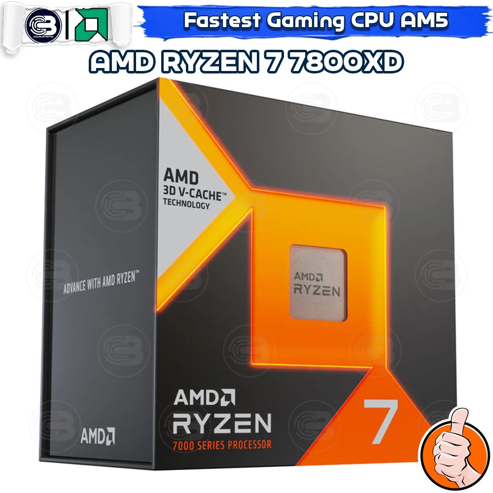 [CoolBlasterThai] CPU AMD RYZEN 7 7800X3D 8 CORE/16 THREAD (SOCKET AM5) WITHOUT COOLER