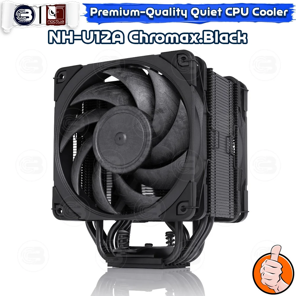 [CoolBlasterThai] NOCTUA NH-U12A CHROMAX.BLACK Heat Sink CPU Cooler (AM5/LGA1700 Ready) ประกัน 6 ปี