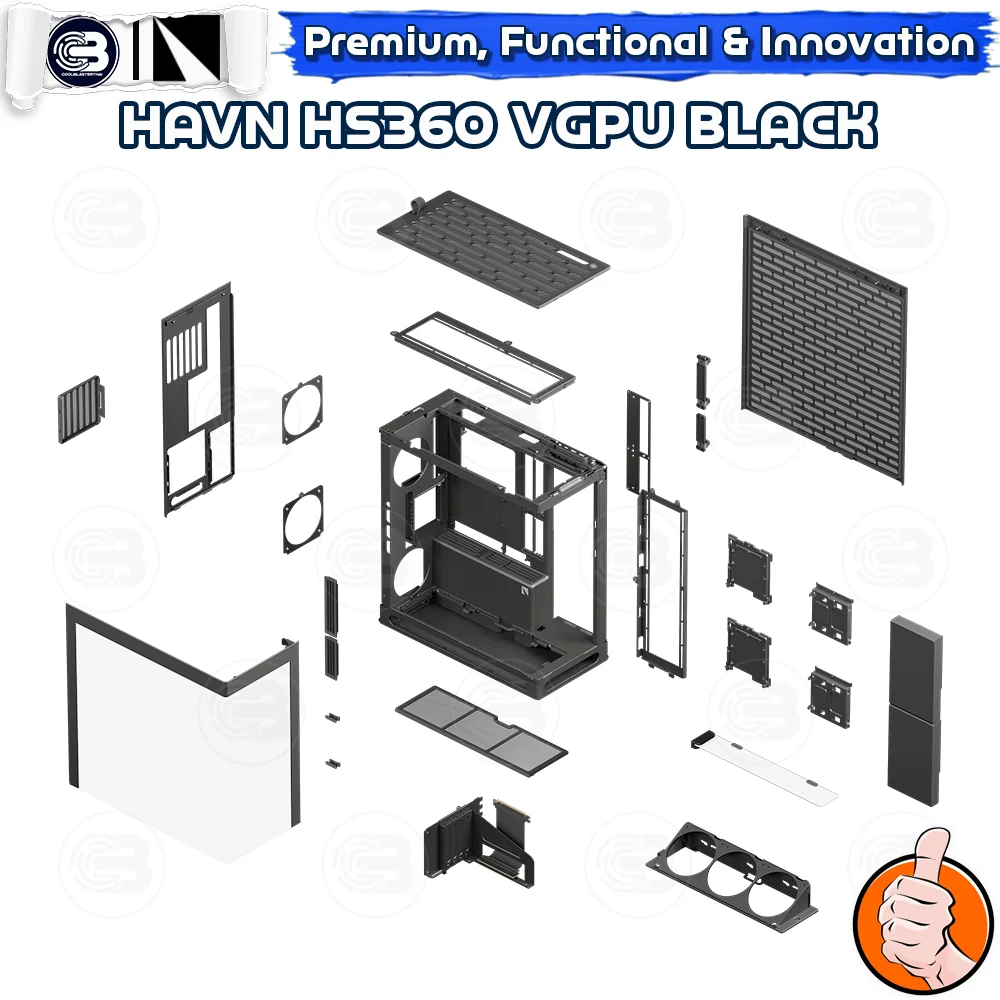 [CoolBlasterThai] HAVN HS360 VGPU Premium Mid-Tower ATX PC Case