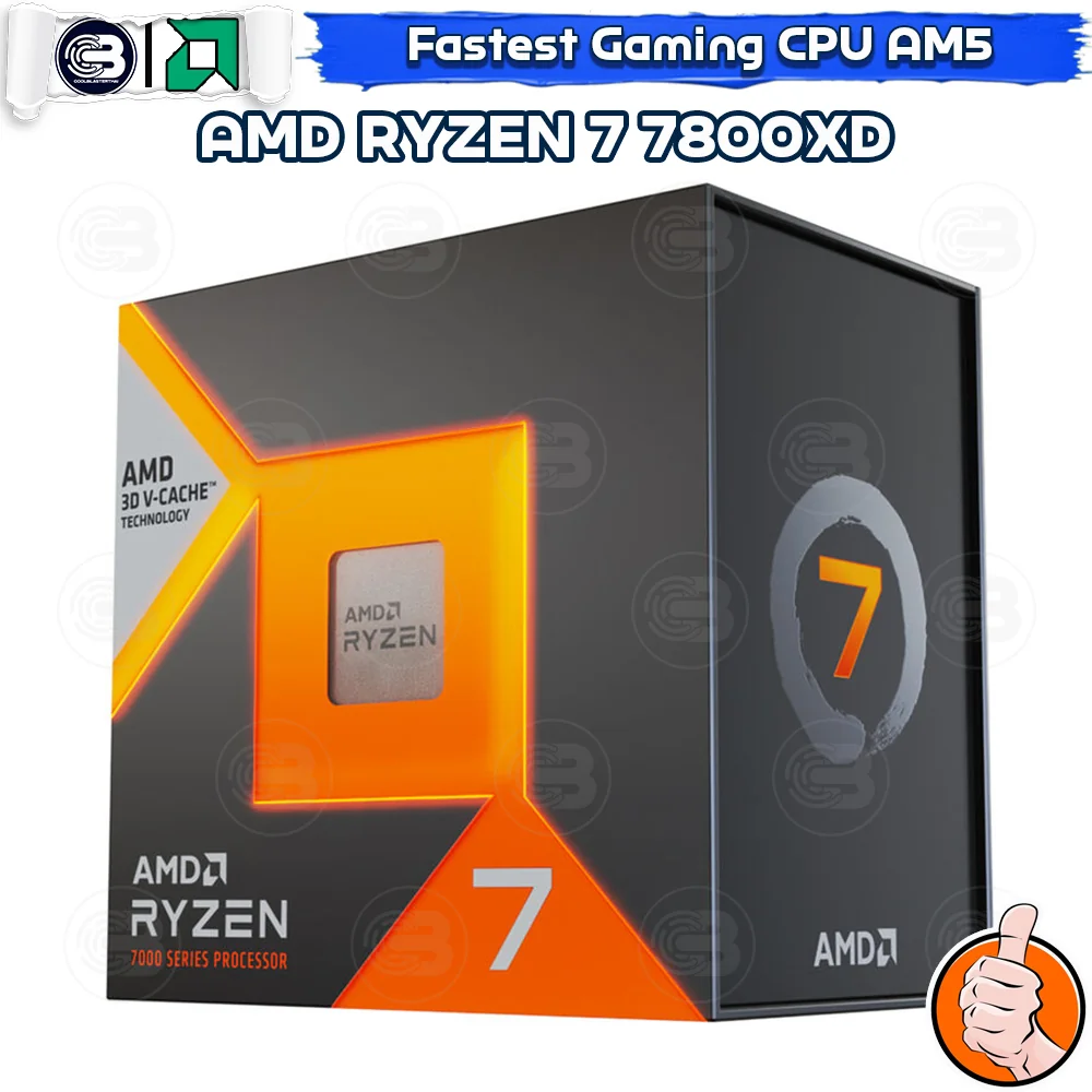 [CoolBlasterThai] CPU AMD RYZEN 7 7800X3D 8 CORE/16 THREAD (SOCKET AM5) WITHOUT COOLER