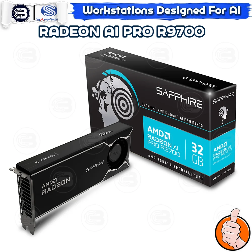 [CoolBlasterThai] SAPPHIRE AMD RADEON AI PRO R9700 32GB GDDR6 (3Y-ARC)