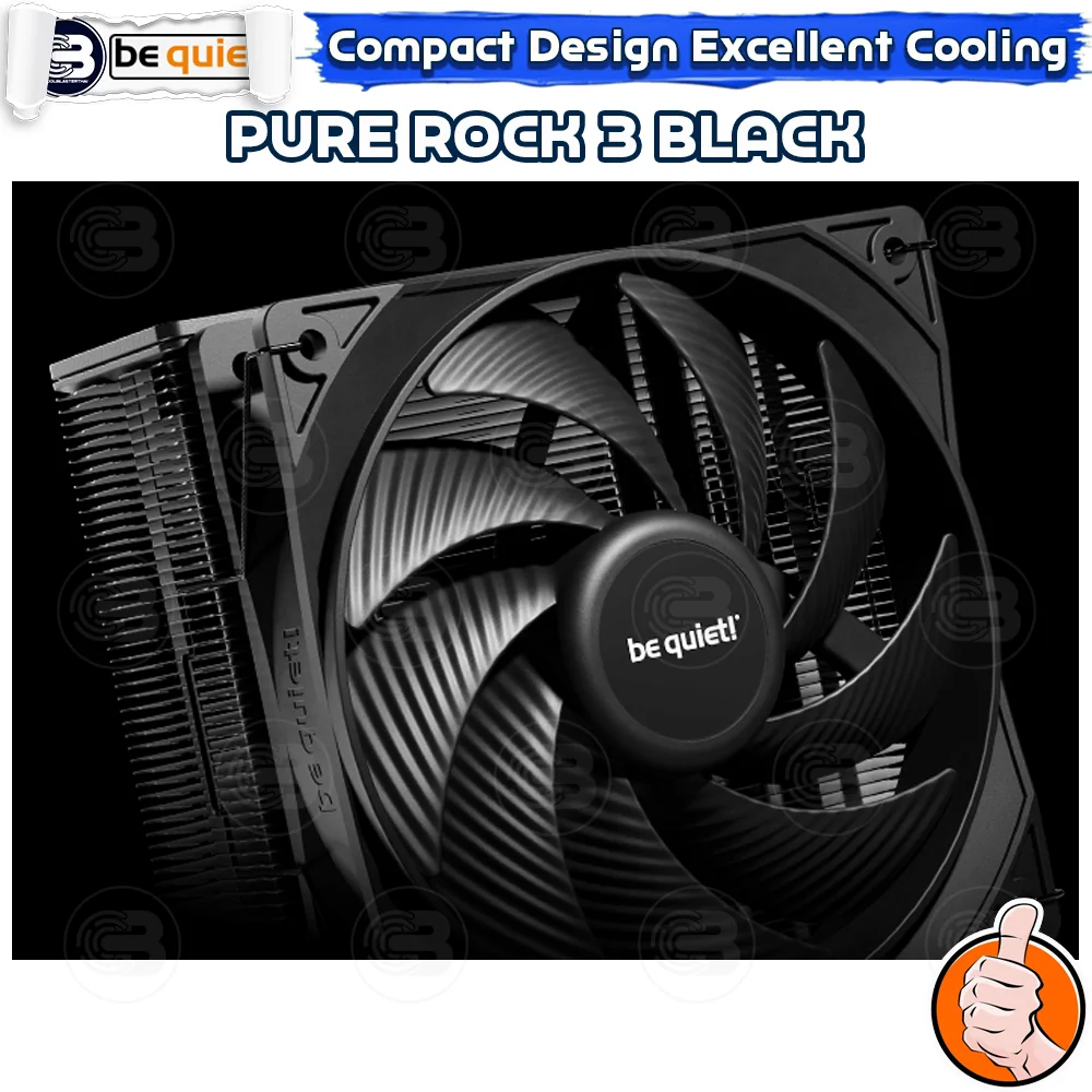[CoolBlasterThai] Be Quiet PURE ROCK 3 Black Heat Sink CPU Cooler (AM5/LGA1851 Ready) (BK039) ประกัน 3 ปี