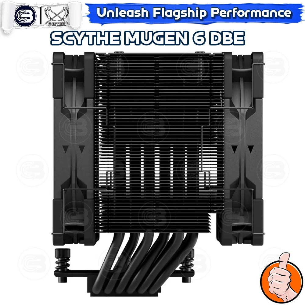 [CoolBlasterThai] SCYTHE MUGEN 6 DBE (Dual Fan Black Edition) CPU Cooler Single Tower 6 Heatpipes (AM5/LGA1851 Ready)