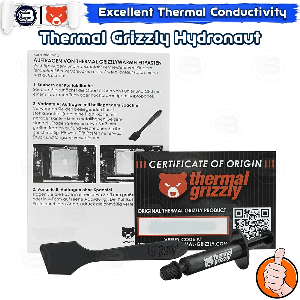 [CoolBlasterThai] THERMAL GRIZZLY HYDRONAUT 1g.Thermal compound (ซิลิโคนนำความร้อน)