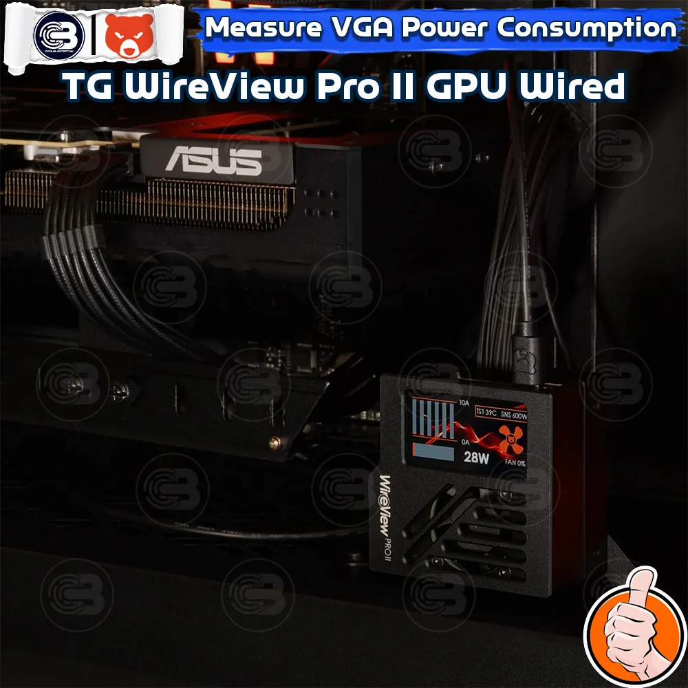 [CoolBlasterThai] THERMAL GRIZZLY WIREVIEW PRO II WIRED (TG-WV-P2-H19W) GPU Power Consumption TFT-IPS Display (จอแสดงข้อมูลการใช้พลังงาน)