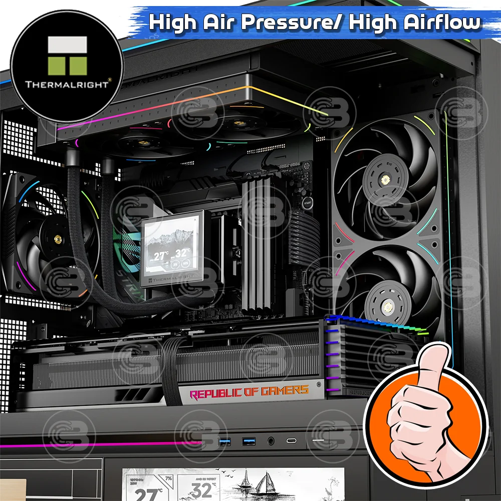 [CoolBlasterThai] Thermalright TL-UB24 Row Fan Optimized Static Pressure ARGB (size 120 mm.) ประกัน 3 ปี (พัดลม)