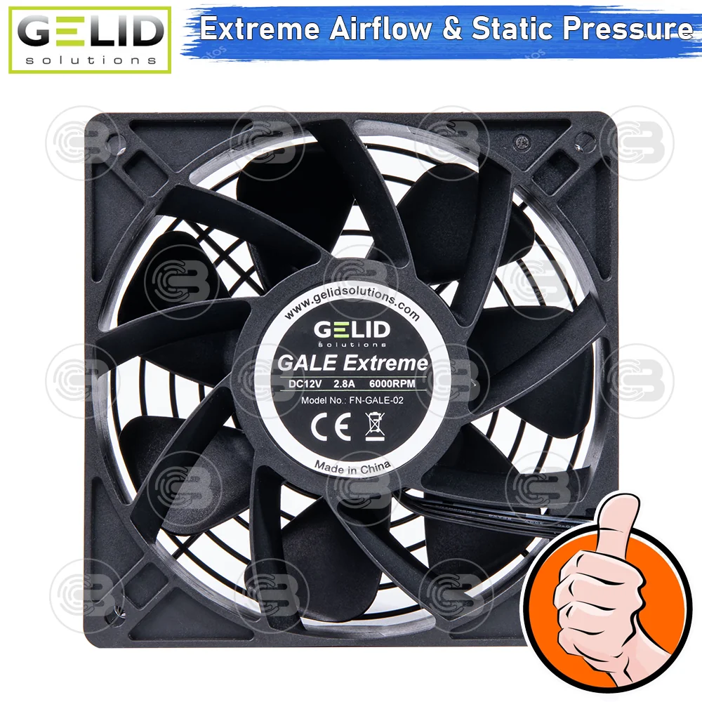 [CoolBlasterThai] GELID GALE EXTREME 6000 RPM PC FAN CASE size 120 mm. ประกัน 3 ปี (FN-GALE-02)