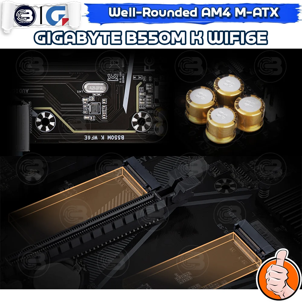 [CoolBlasterThai] GIGABYTE MAINBOARD B550M K WIFI6E DDR4 AM4 MICRO-ATX ประกัน 3 ปี