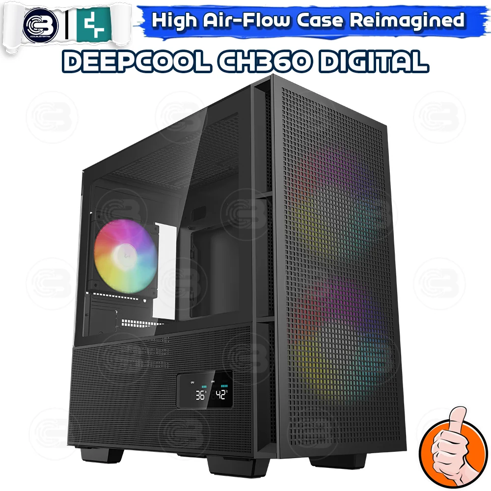 [CoolBlasterThai] DEEPCOOL CH360 Digital Micro-ATX High-Airflow PC Case ประกัน 1 ปี (เคสคอมพิวเตอร์)
