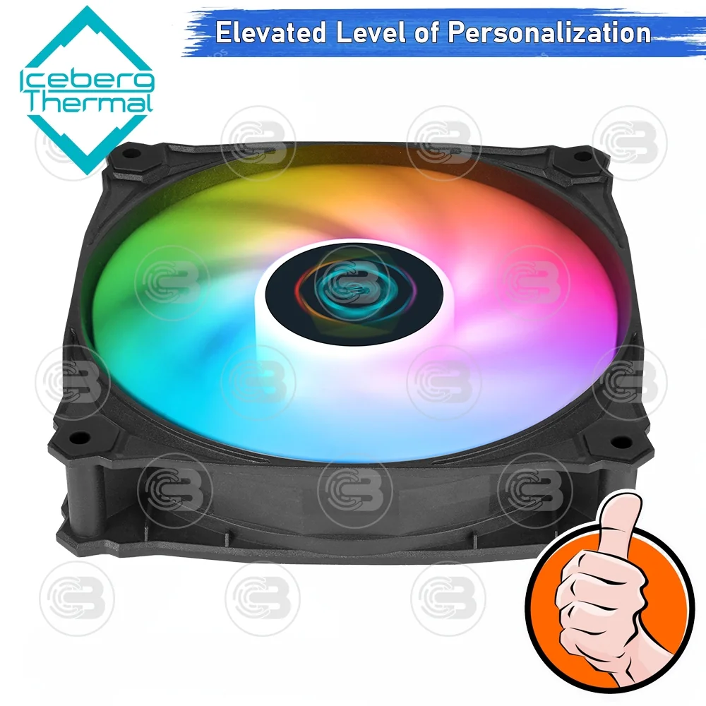 [CoolBlasterThai] Iceberg Thermal IceGALE Lightning ARGB Black 120 Fan Case (size 120 mm.) X3 Value Pack ประกัน 5 ปี