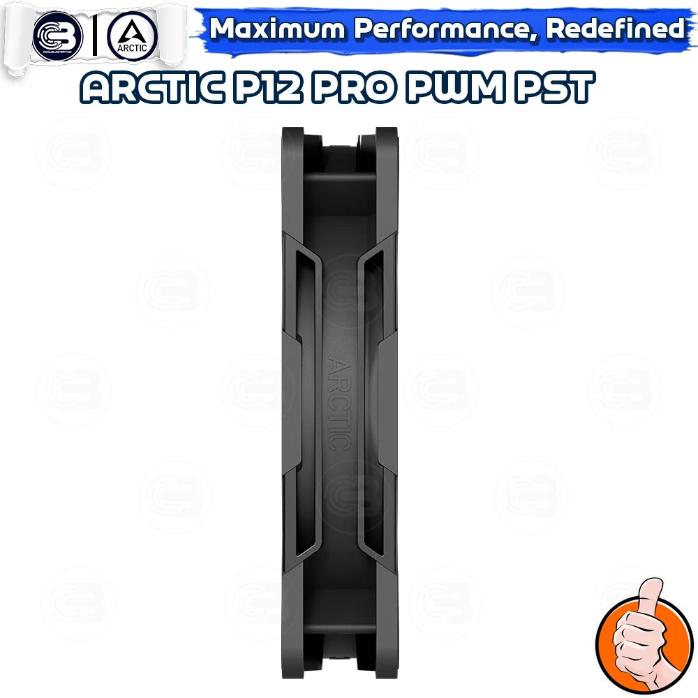 [CoolBlasterThai] ARCTIC P12 PRO PST BLACK (BULK PACKAGING) (size 120 mm.) PC Fan Case ประกัน 6 ปี