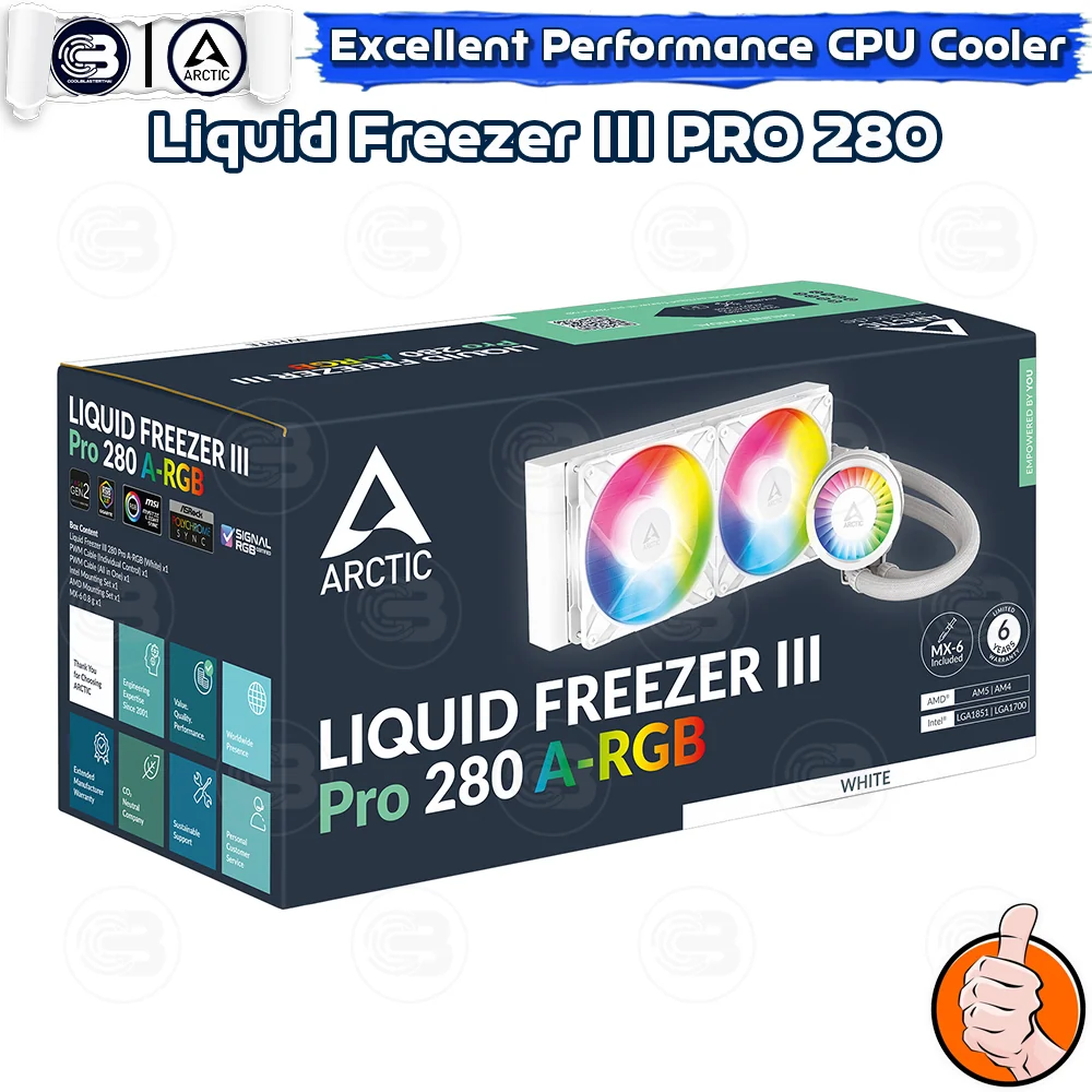 [CoolBlasterThai] ARCTIC LIQUID FREEZER III PRO 280 A-RGB White (All-In-One CPU Water Cooler) (LGA1851/1700/AM5/AM4)