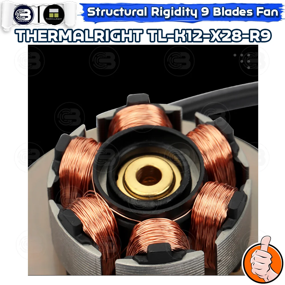 [CoolBlasterThai] THERMALRIGHT TL-K12-X28-R9 PC Fan A-RGB 9-BLADES BLACK 2400 RPM (size 120 mm.)