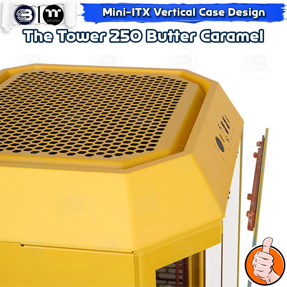 [CoolBlasterThai] THERMALTAKE The Tower 250 Butter Caramel mini-ITX case High-Airflow ประกัน 1 ปี