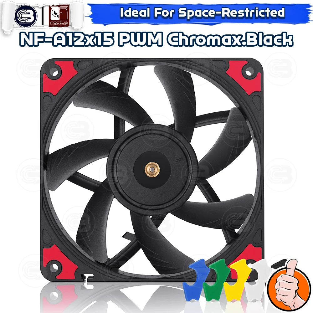 [CoolBlasterThai] NOCTUA NF-A12x15 PWM Chromax.Black.Swap PC Fan Case (size 120 mm.) ประกัน 6 ปี
